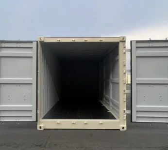 Contenedor marítimo 20 pies lateral abierto beige nuevo