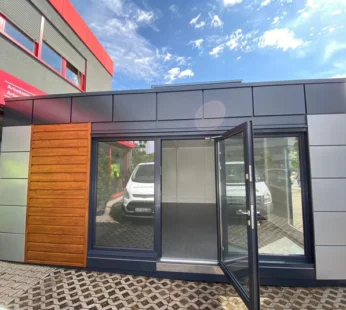 Contenedor de oficina tipo «London» 6,00 x 4,70 m